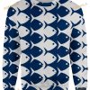 Cast Blue Large 3D Xmas Funny Ugly Sweater