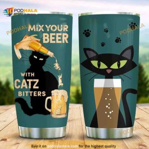 Cat Beer Mix Your Beer With Catz Bitters A1289 Coffee Tumbler