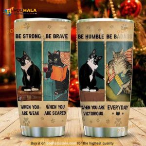 Cat Encourage People , Special Gift Travel Coffee Tumbler