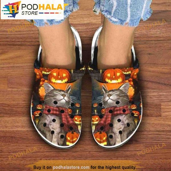 Cat In 3D Halloween Crocs