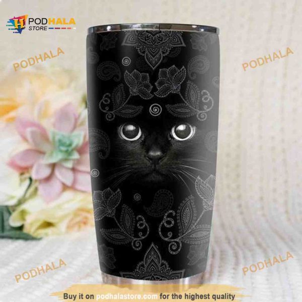Cat Mandala Gift Travel Coffee Tumbler All Over Print, Cat Lovers Gift