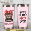 Cat Mom Best Cat Mom Ever Gift Travel Coffee Tumbler, Cat Lovers Gift