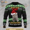Cat Santa Is Watching 3D Funny Ugly Christmas Sweater