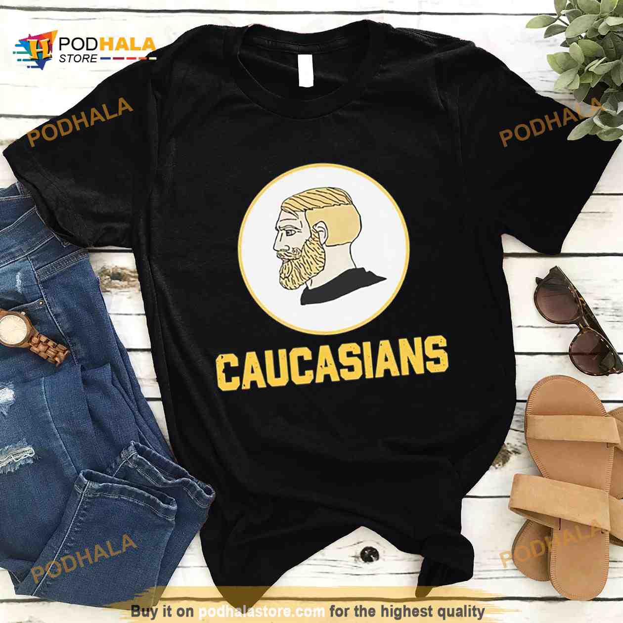 : Fun & Trendy Team Logo Caucasians Caucasian T-Shirt