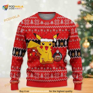Character Pikachu Santa Pokemon Ugly Christmas Sweater