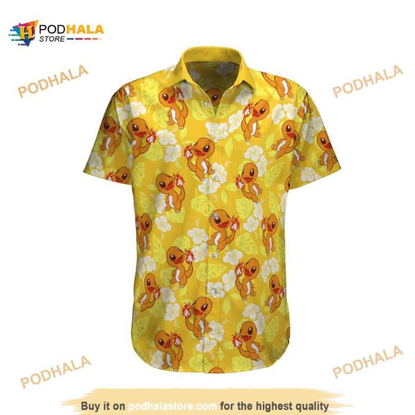 Charmander Tropical Beach Pokemon Hawaiian Shirt