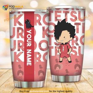Chibi Tetsuro Kuroo Anime Custom Name Gift Travel Coffee Tumbler