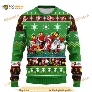 Chibi Xmas Wool Ugly Sweater Anime Dragon Ball Fans Gift
