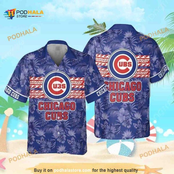 Chicago Cubs MLB Hawaiian Shirt, Hibiscus Flowers Pattern Summer Vacation Gift
