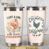 Chicken Just A Girl Who Loves Gift Travel Coffee Tumbler