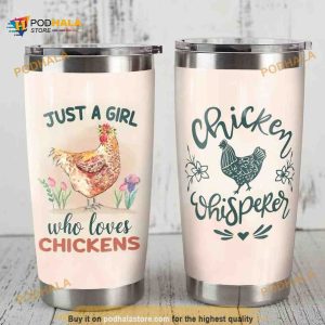Chicken Just A Girl Who Loves Gift Travel Coffee Tumbler