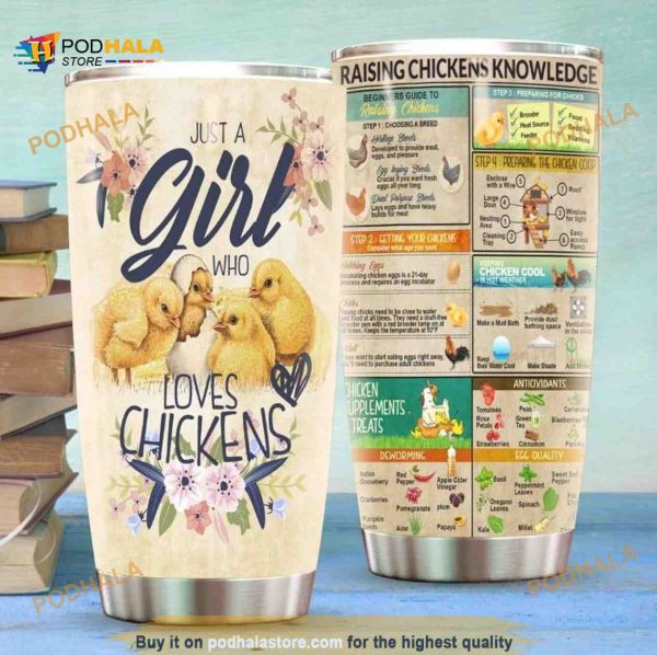 Chicken Knowledge Personalized Gift Travel Coffee Tumbler
