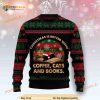 Christmas 3D Is Better With Coffee Cats And Books Sweater