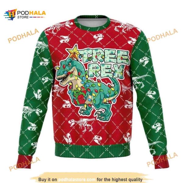 Christmas Funny Tree Rex Funny Ugly Sweater 3D