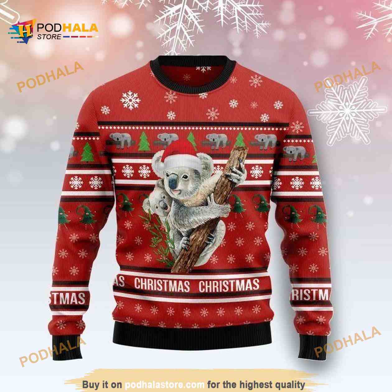 Christmas Pattern And Lovely Couple Koala Funny Ugly Sweater 3D, Funny Xmas Gifts Christmas Pattern And Lovely Couple Koala Funny Ugly Sweater 3D, Funny Xmas Gifts