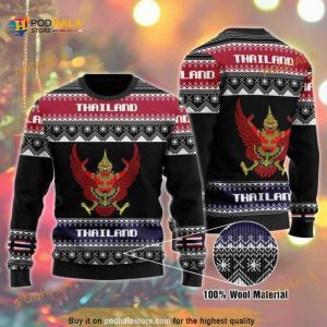 Christmas Patterns Thailand 3D Symbol Funny Ugly Sweater, Funny Xmas Gifts