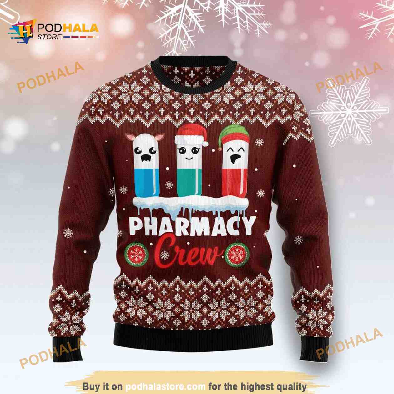 Christmas Pharmacy Crew 3D Funny Ugly Sweater, Funny Xmas Gifts Christmas Pharmacy Crew 3D Funny Ugly Sweater, Funny Xmas Gifts