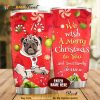 Christmas Pug Personalized Gift Travel Coffee Tumbler