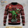 Christmas Santa Claus Riding T-Rex Dinosaur 3D Funny Ugly Sweater, Funny Xmas Gifts