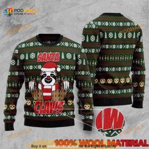 Christmas Sloth Santa Claws 3D Funny Ugly Sweater, Funny Xmas Gifts
