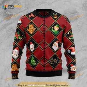 Christmas Symbols Funny Ugly Sweater 3D, Funny Xmas Gifts