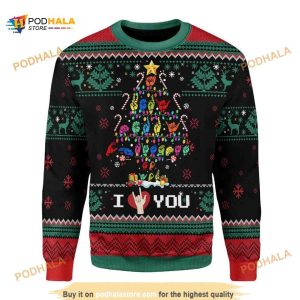 Christmas Tree Sign Language Ugly Xmas, Funny Xmas Gifts