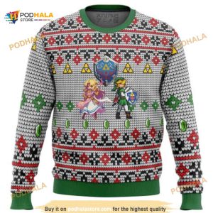 Christmas Zelda and Link The Legend Of Zelda Funny Ugly Sweater, Funny Xmas Gifts