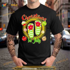 Christmas in july Summer Flip Flops Shirt