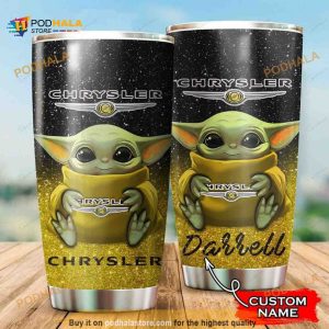 Chrysler Baby Yoda Custom Name Gift Travel Coffee Tumbler