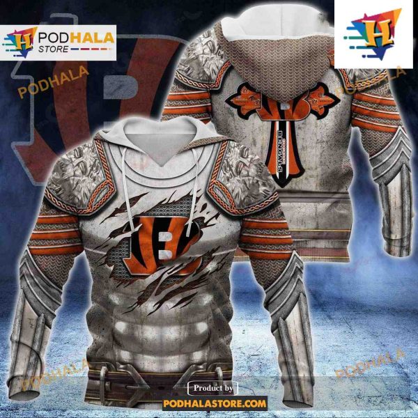 Cincinnati Bengals NFL Knight Templar Armor Shirt NFL Hoodie 3D