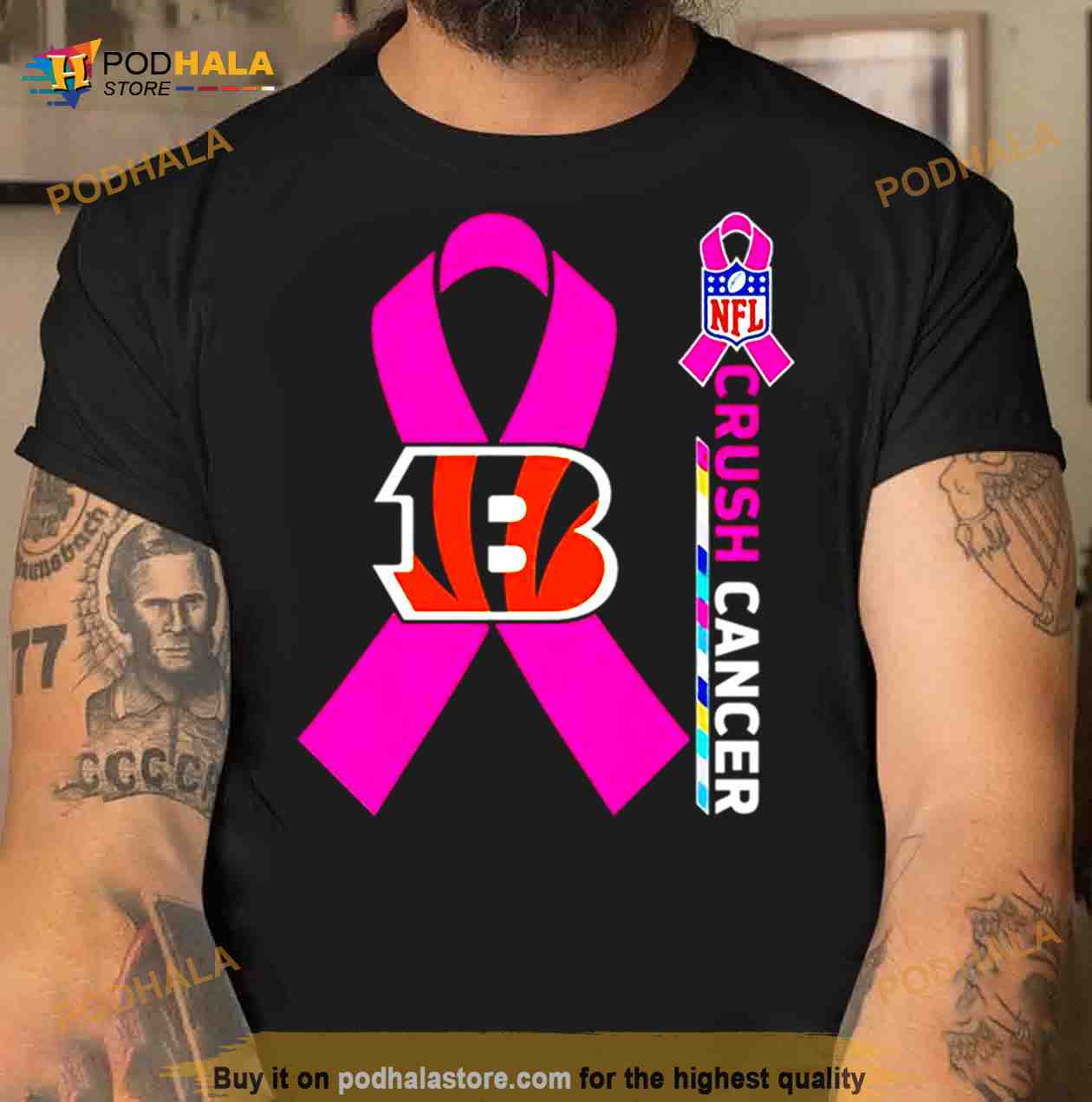 cincinnati Bengals NFL Crush Cancer Shirt - Bring Your Ideas, Thoughts And  Imaginations Into Reality Today