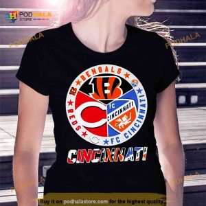 Cincinnati Reds Cincinnati Bengals Fc Cincinnati logo Shirt 2
