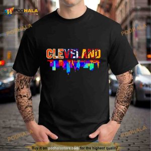 Cleveland Browns Cleveland Indians Cleveland Cavaliers skyline city Shirt 2