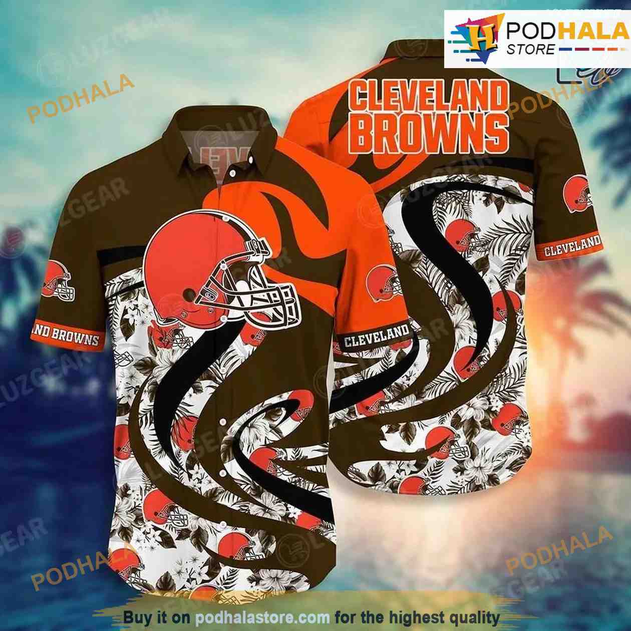 Cleveland Browns Fans Gift Logo Sport Lover White Hawaiian Shirt