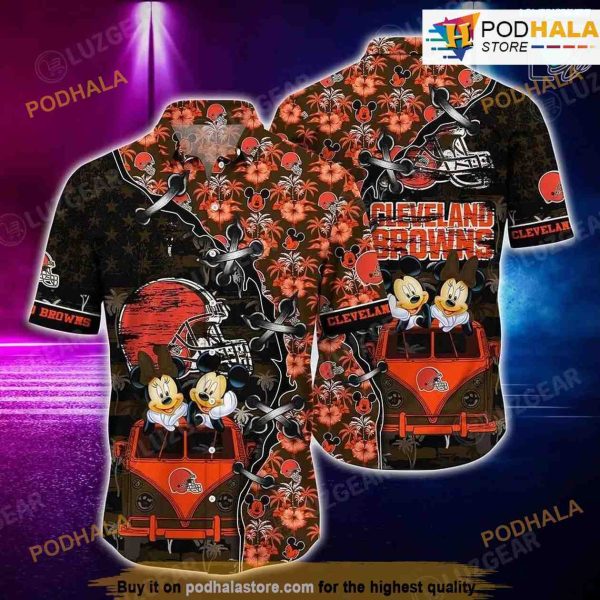 Cleveland Browns NFL Hawaiian Shirt, Mickey Trending Gift