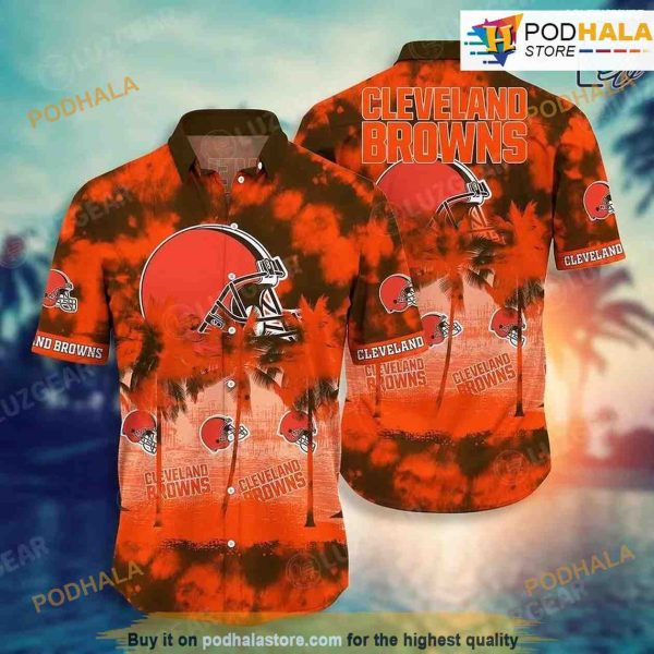 Cleveland Browns NFL Hawaiian Shirt Tropical Patterns For Fans