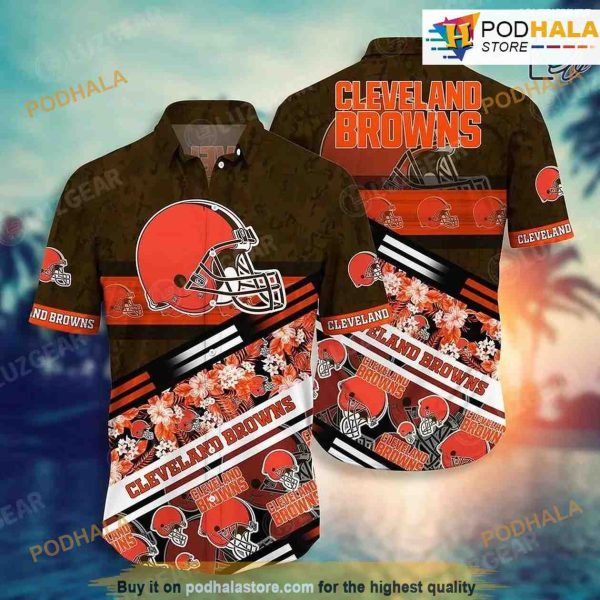 Cleveland Browns NFL Hawaiian Shirt Tropical Patterns Printed Beach Shirts