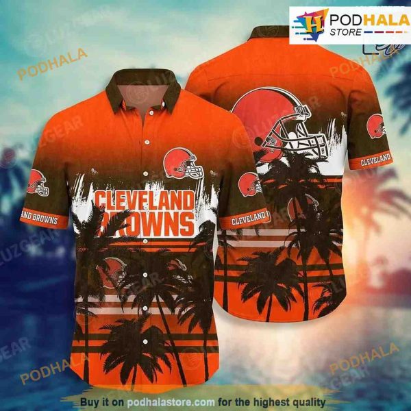 Cleveland Browns NFL Summer Hawaiian Shirt Tropical Patterns For Sports