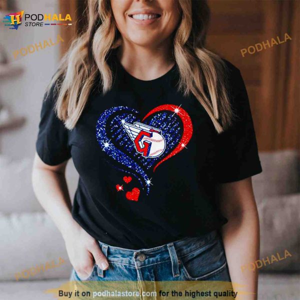 Cleveland Guardians baseball logo heart diamond Shirt