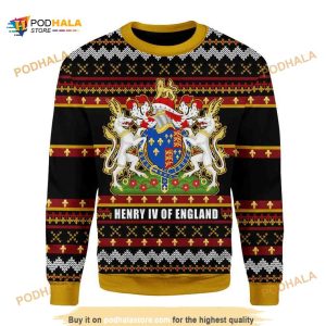 Coat Of Arms Henry Funny Ugly Sweater 3D Xmas, Funny Xmas Gifts
