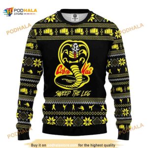 Cobra Kai Sweep The Leg Christmas Funny Ugly Sweater, Funny Xmas Gifts