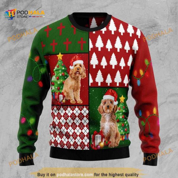 Cockapoo Hohoho Funny Ugly Sweater 3D Xmas, Funny Xmas Gifts