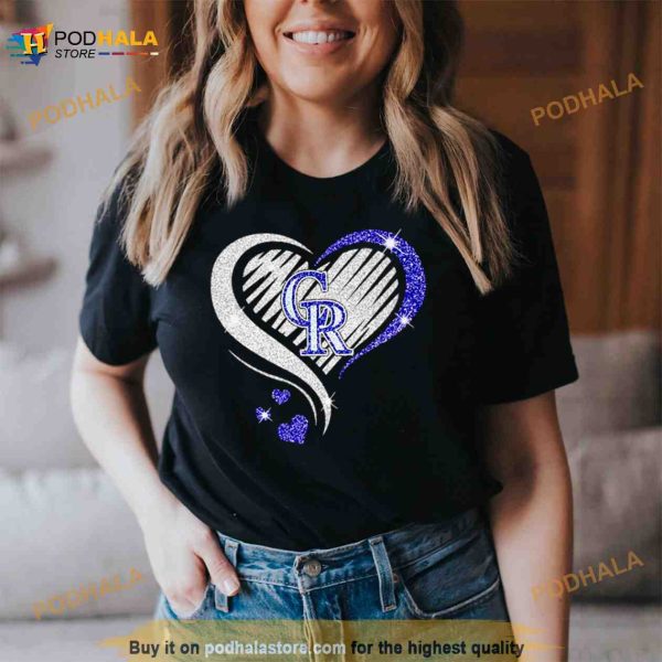 colorado Rockies baseball logo heart diamond Shirt