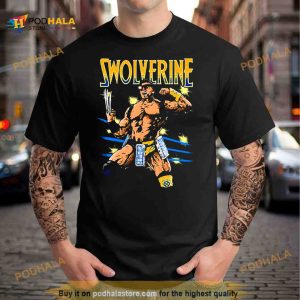 Colored Characters Marvel Swolverine Shirt