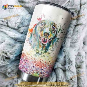 Colorful Dachshund Gift Travel Coffee Tumbler All Over Print