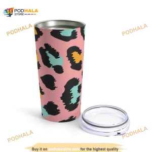 Colorful Leopard Gift Travel Coffee Tumbler All Over Print 3D