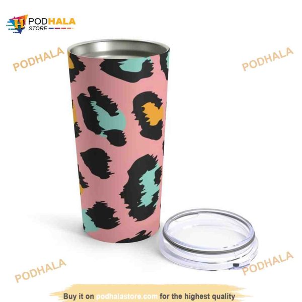 Colorful Leopard Gift Travel Coffee Tumbler All Over Print 3D