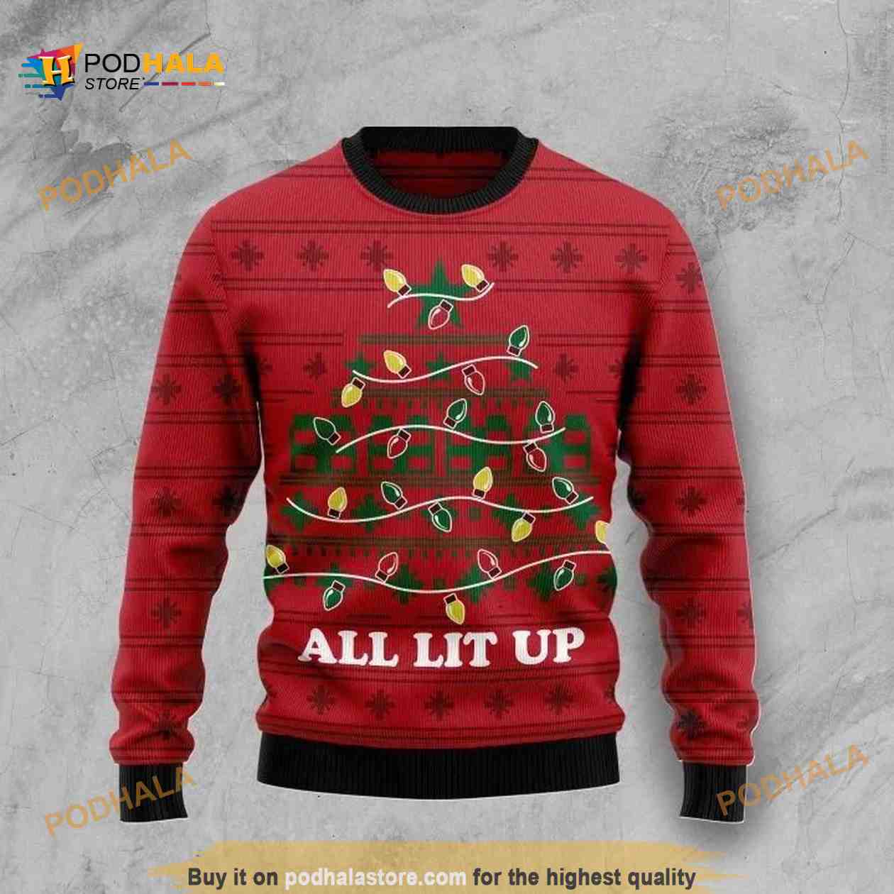 Colorful Light Made Pine Tree All Lit Up Funny Ugly Sweater 3D Xmas, Funny Xmas Gifts Colorful Light Made Pine Tree All Lit Up Funny Ugly Sweater 3D Xmas, Funny Xmas Gifts