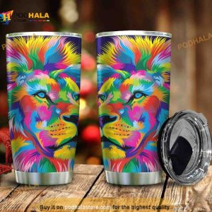 Colorful Lion Gift Travel Coffee Tumbler All Over Print 3D