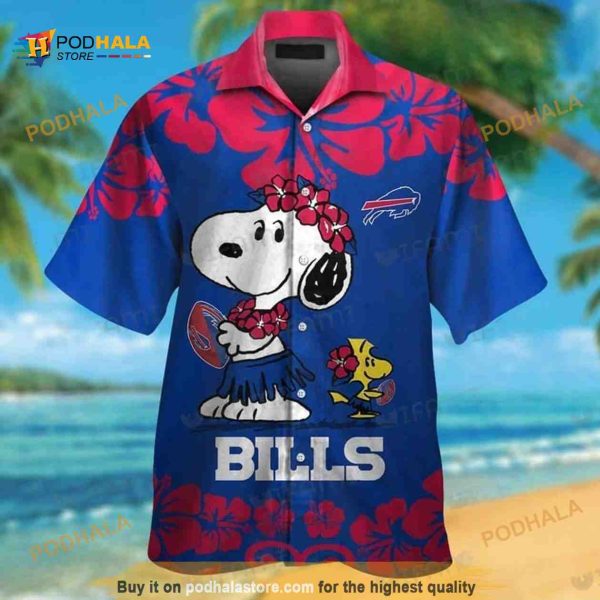 Cool Buffalo Bills Funny Hawaiian Shirt Snoopy Peanuts Summer Beach Gift